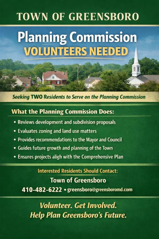Planning Commission Volunteers Needed flyer