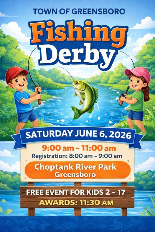 Town of Greensboro Fishing Derby flyer
