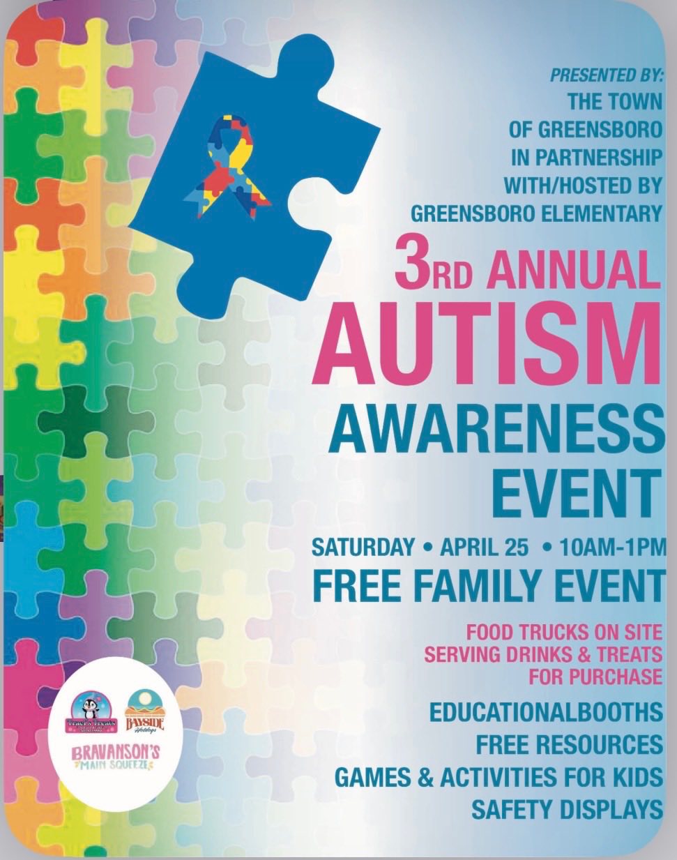 3rd Annual Autism Awareness Event flyer