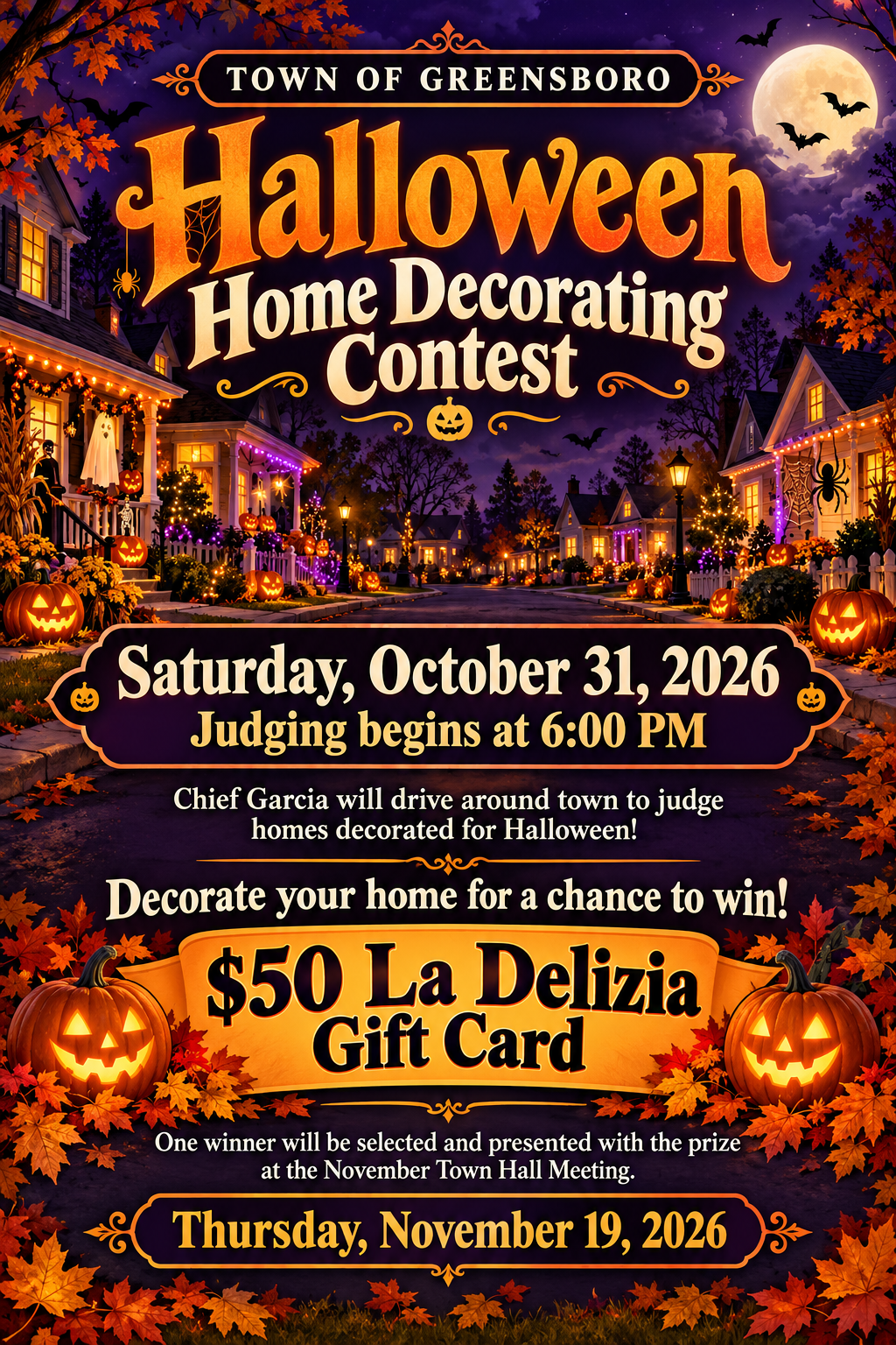 Halloween Home Decorating Contest flyer